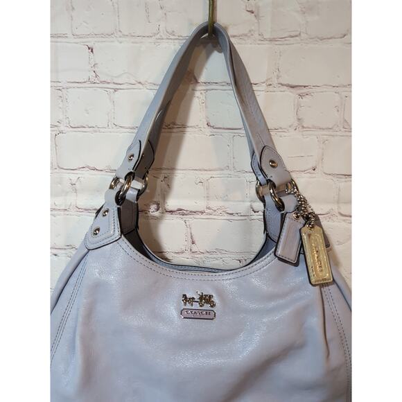 VTG Coach #14336 Hobo Madison Maggie Purple Lavender Leather Shoulder Bag - Picture 2 of 16